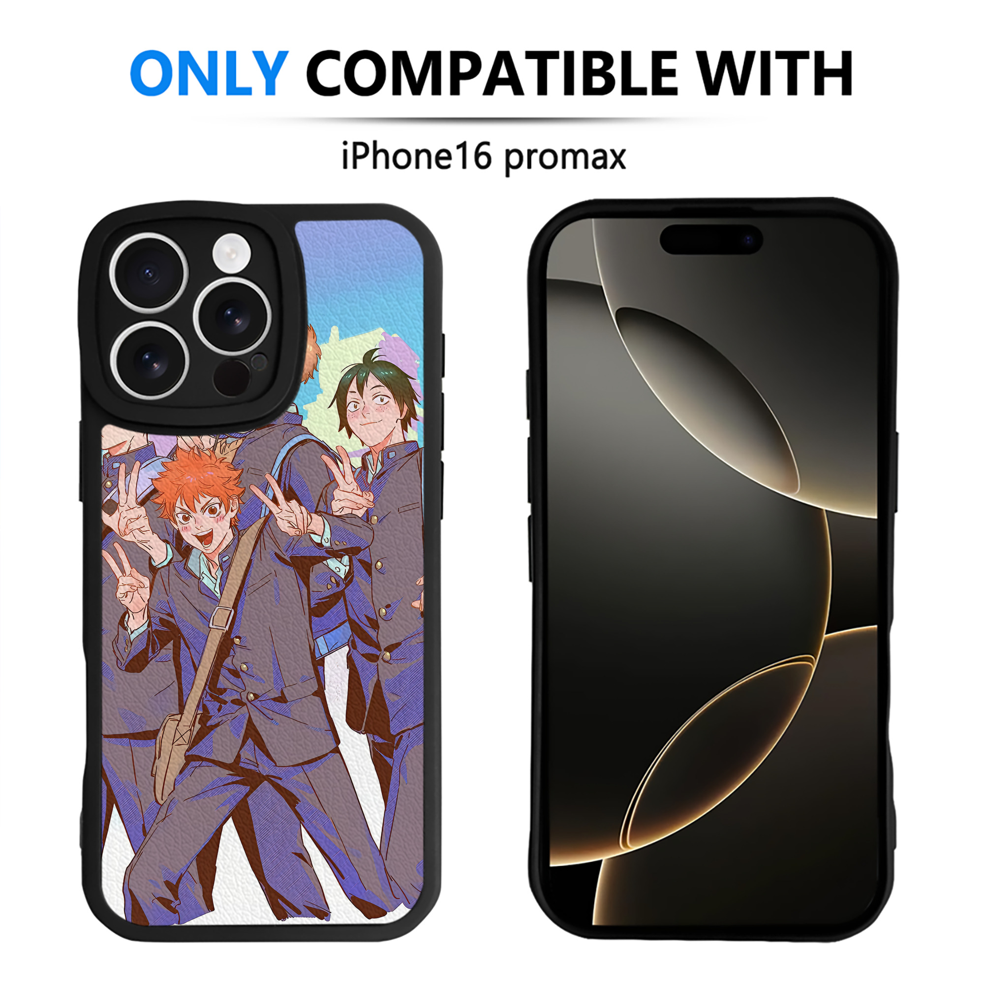 （画像用） ハイキュー!! Haikyu!! 【iPhone 16シリーズ対応】シリコンスマホケース（レザー調） 材質：シリコン
